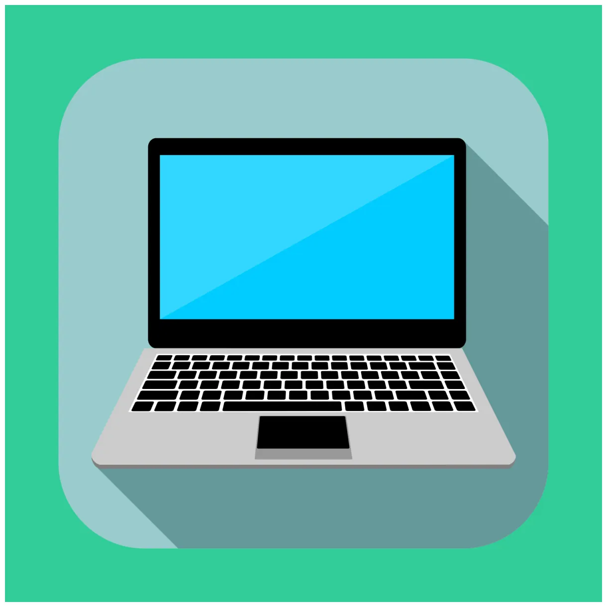 Laptop vector icon #70636 free icons library