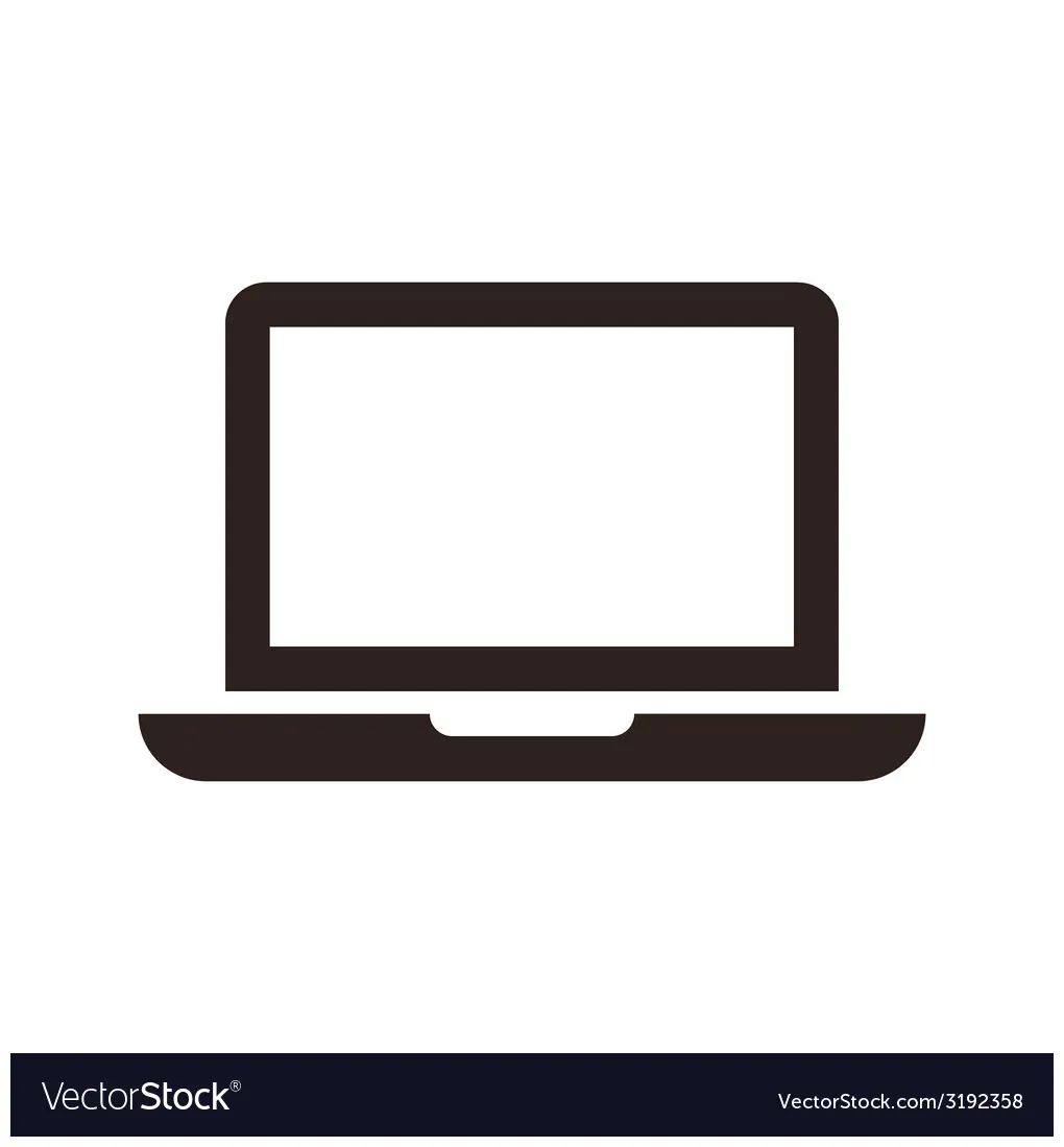 Laptop icon vector vectorstock