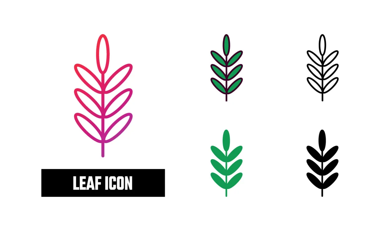Leaf icon set vector illustration 24465538 vector art at vecteezy