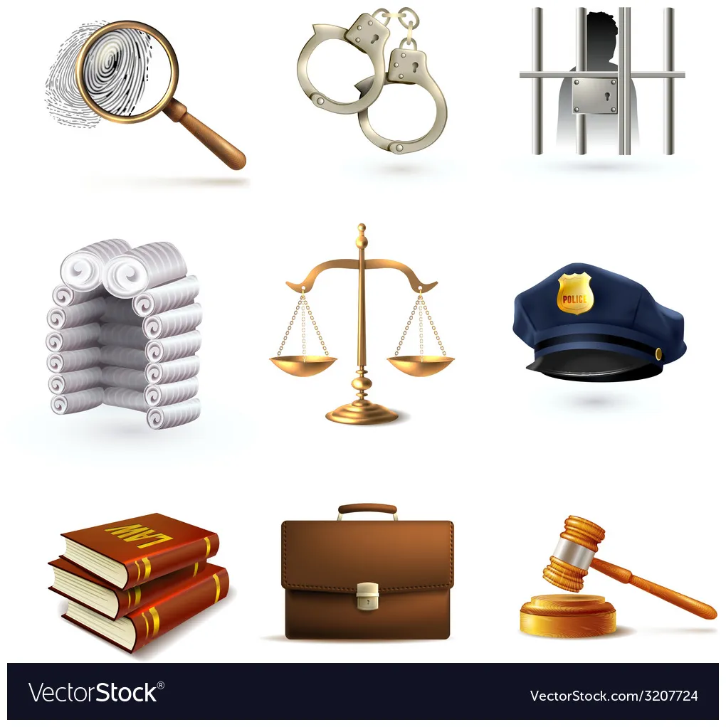 Law set vector vectorstock