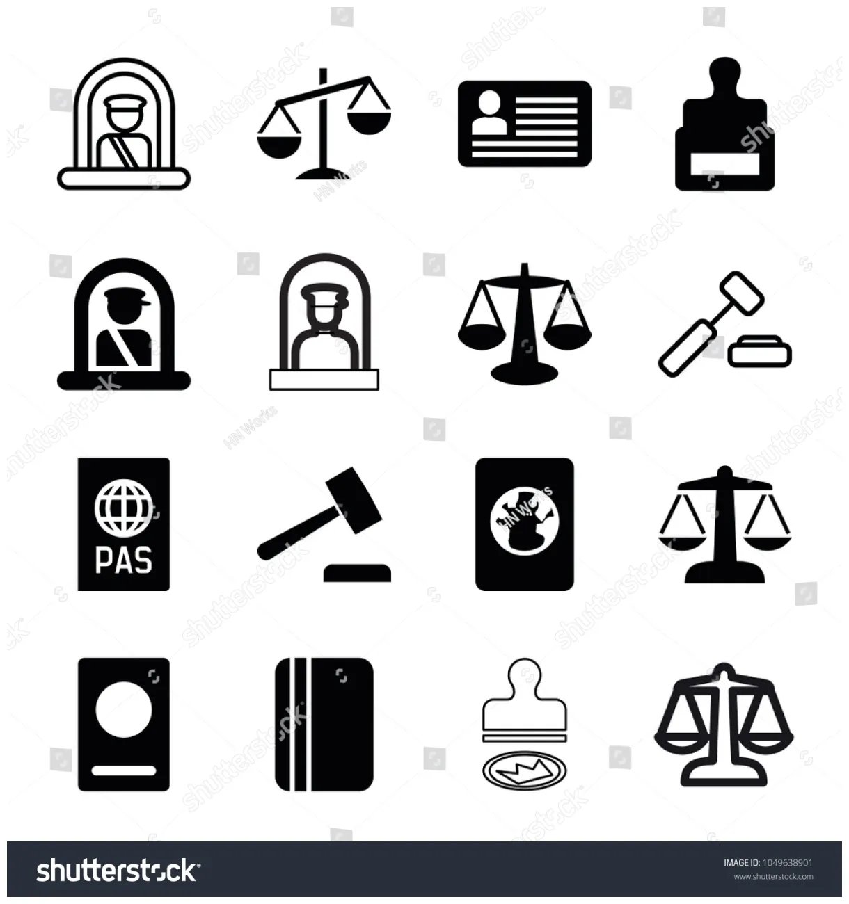 Set 16 editable filled stock vector