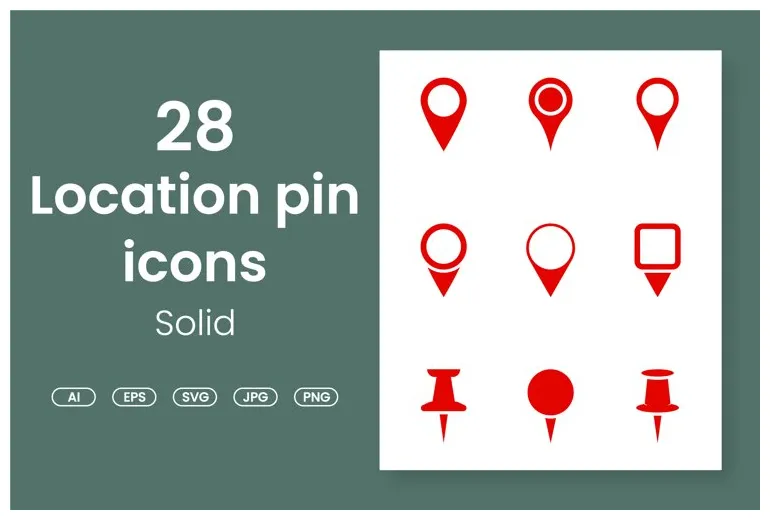 Location pin vector icons