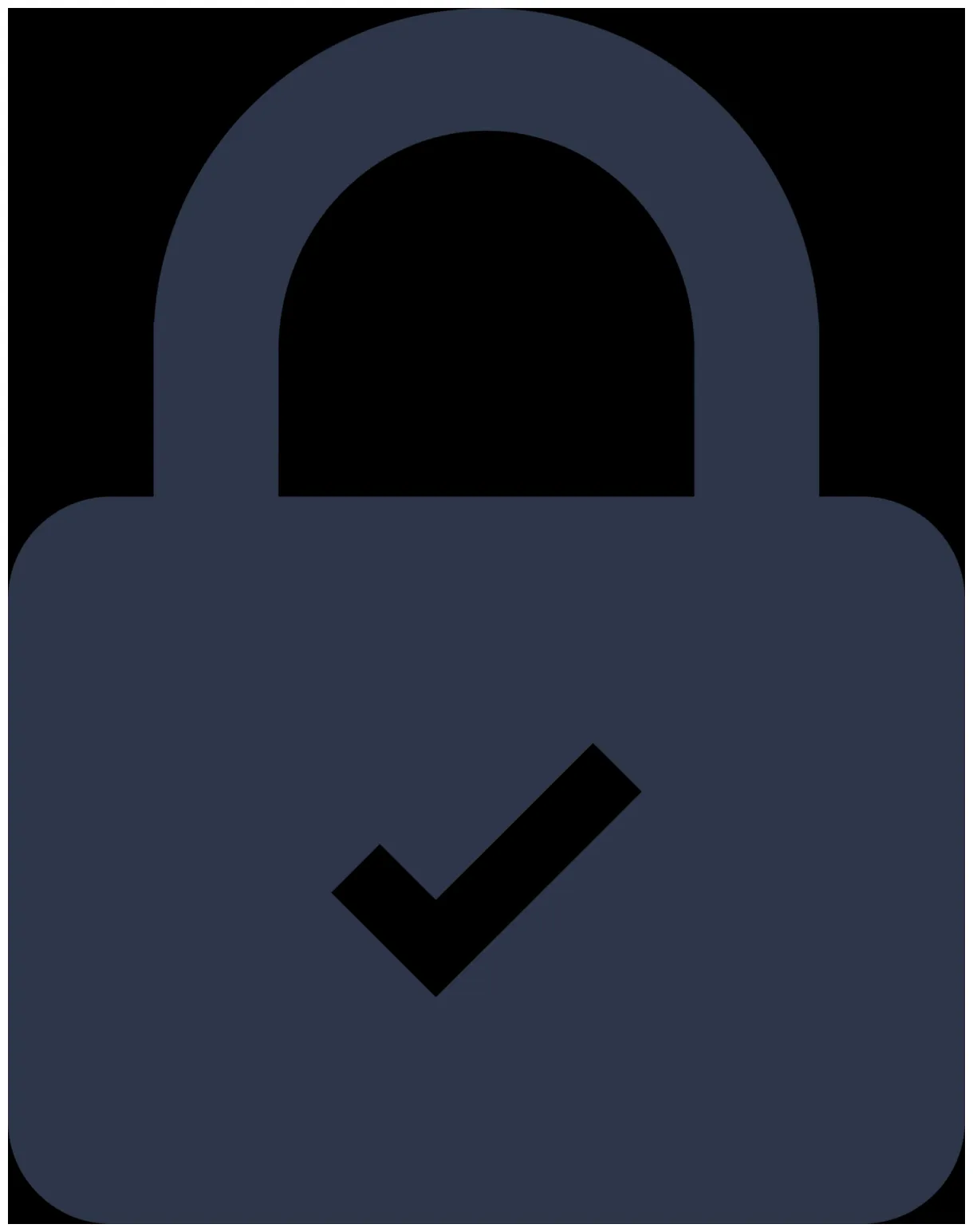 Padlock icon with check mark symbol. security lock sign. 14635143 png