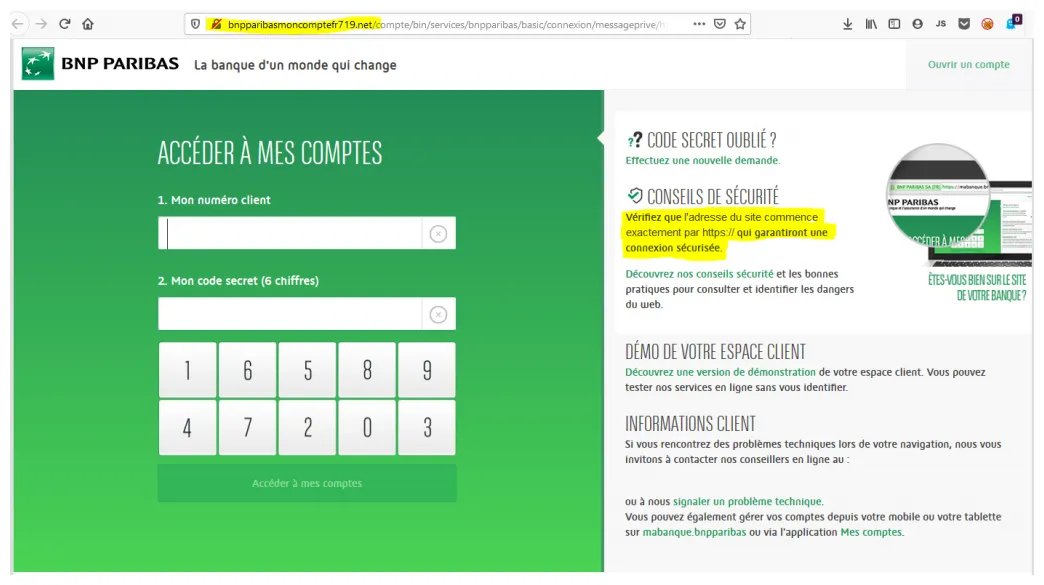 Usurpations et faux sites pour extorquer vos codes cb et coordonnées