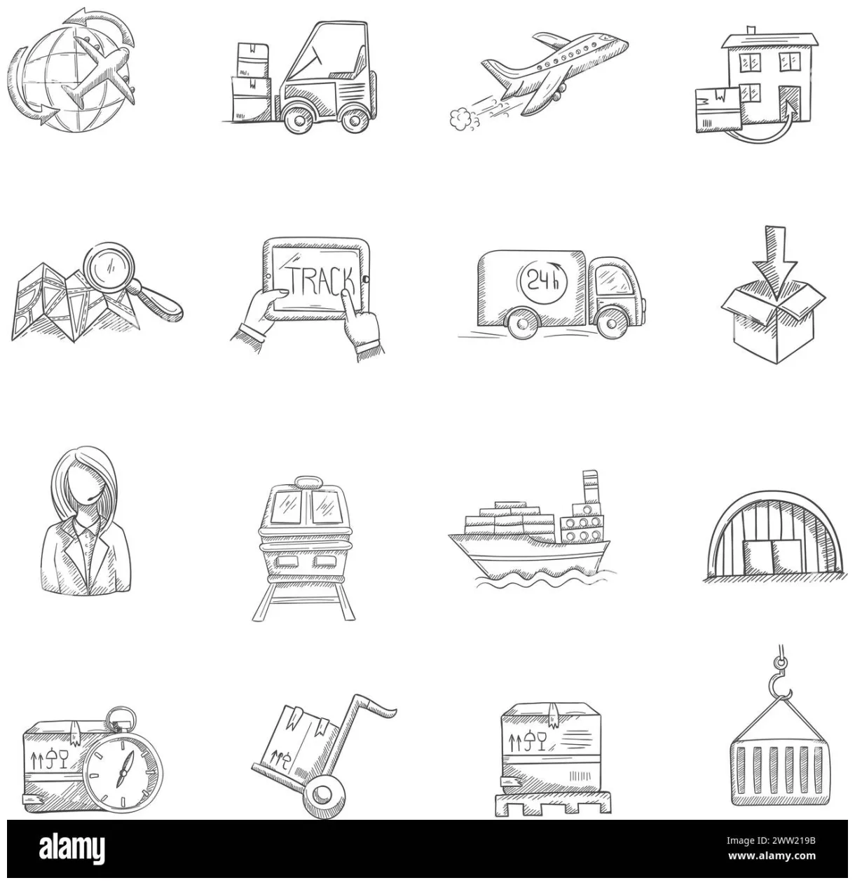 Delivery and black and white s & s alamy