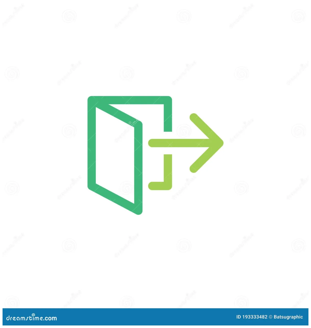 Logout Vector Icon Isolated On White Background. Outline, Thin Line