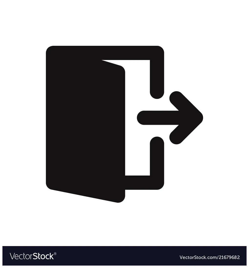 Logout icon Royalty Free Vector Image - VectorStock
