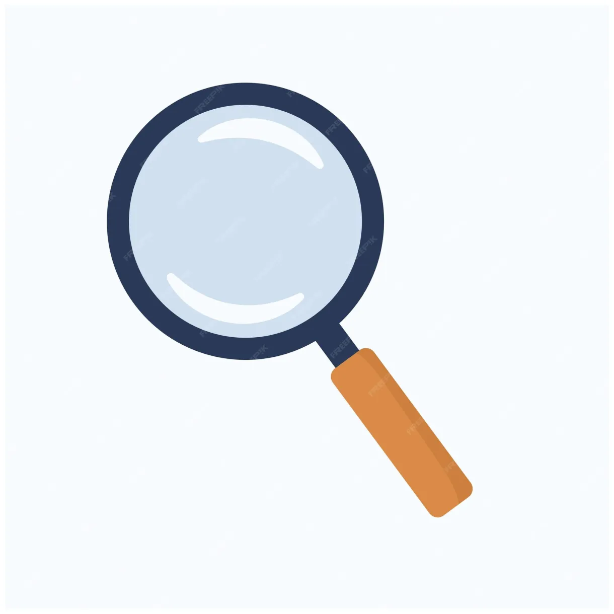 Premium vector magnifying glass cartoon icon vector illustration flat