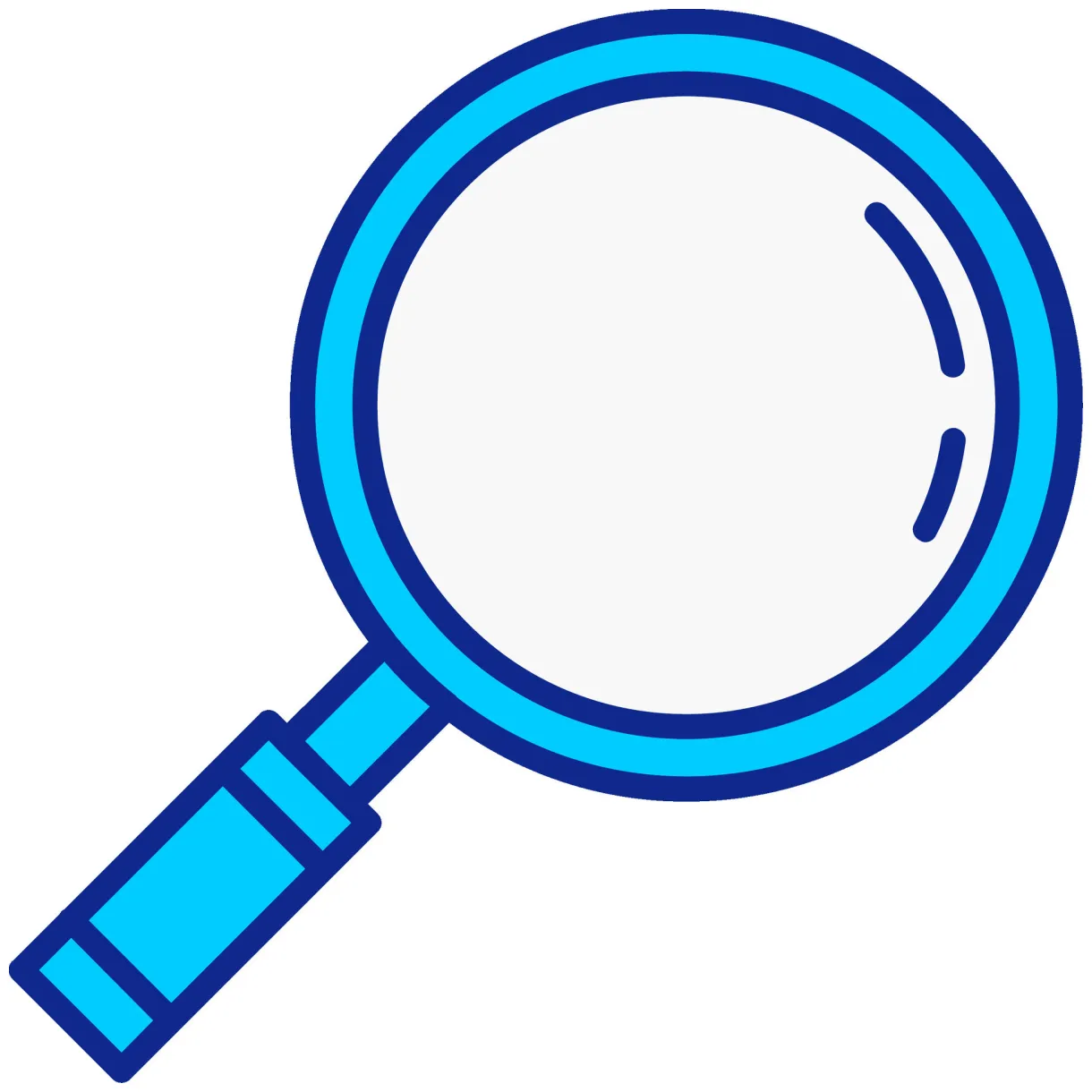 Magnifying glass blue filled icon 37209429 vector art at vecteezy