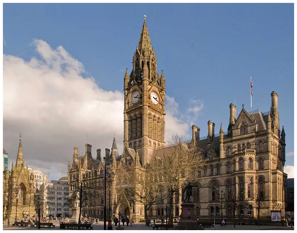 Google Map de Manchester, Royaume-Uni | Kompremos