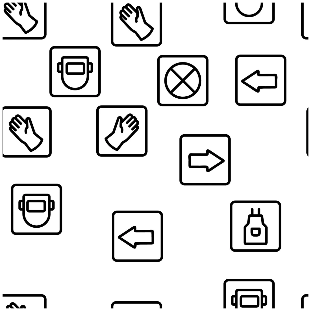 Mandatory signs marks vector seamless pattern 10016683 vector art at printable coloring page