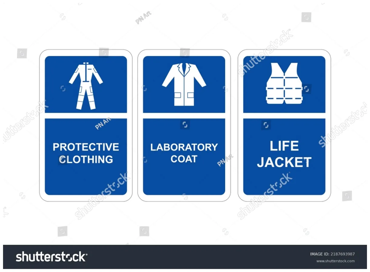 Mandatory safety signs vector design stock vector