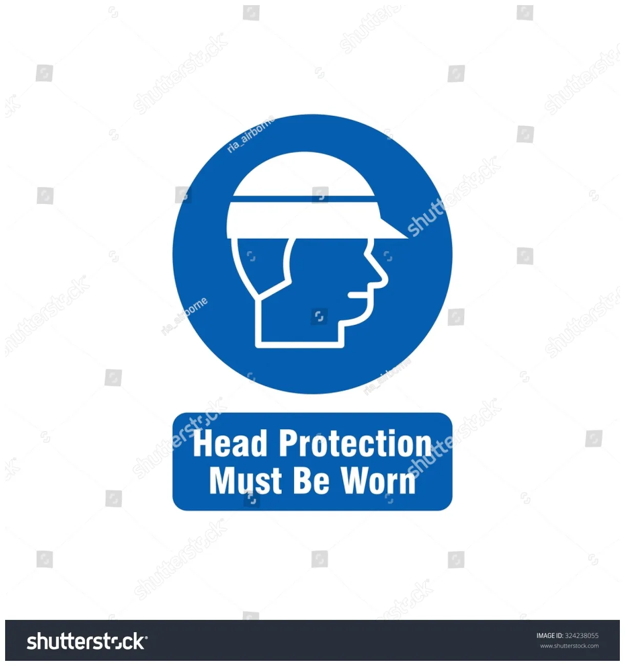 Mandatory signs safety sign used industrial stock vector