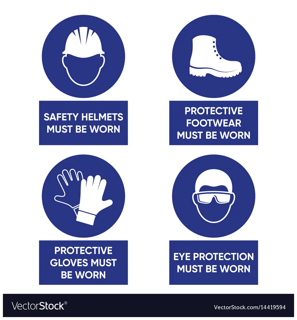 Mandatory health safety signs vector
