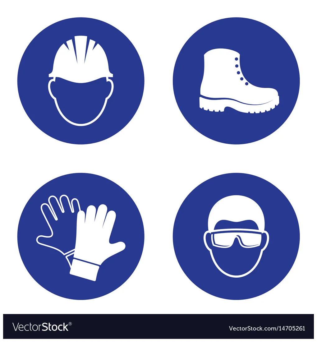 Mandatory health safety signs vector