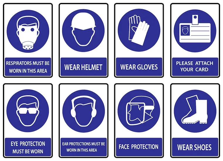 Premium vector mandatory signs