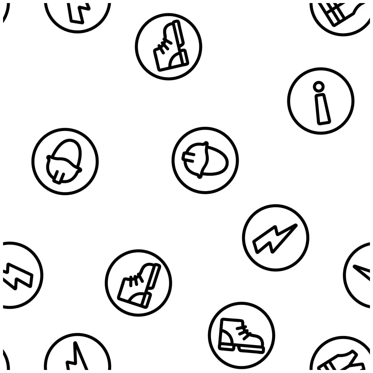 Mandatory signs marks vector seamless pattern 10016586 vector art at