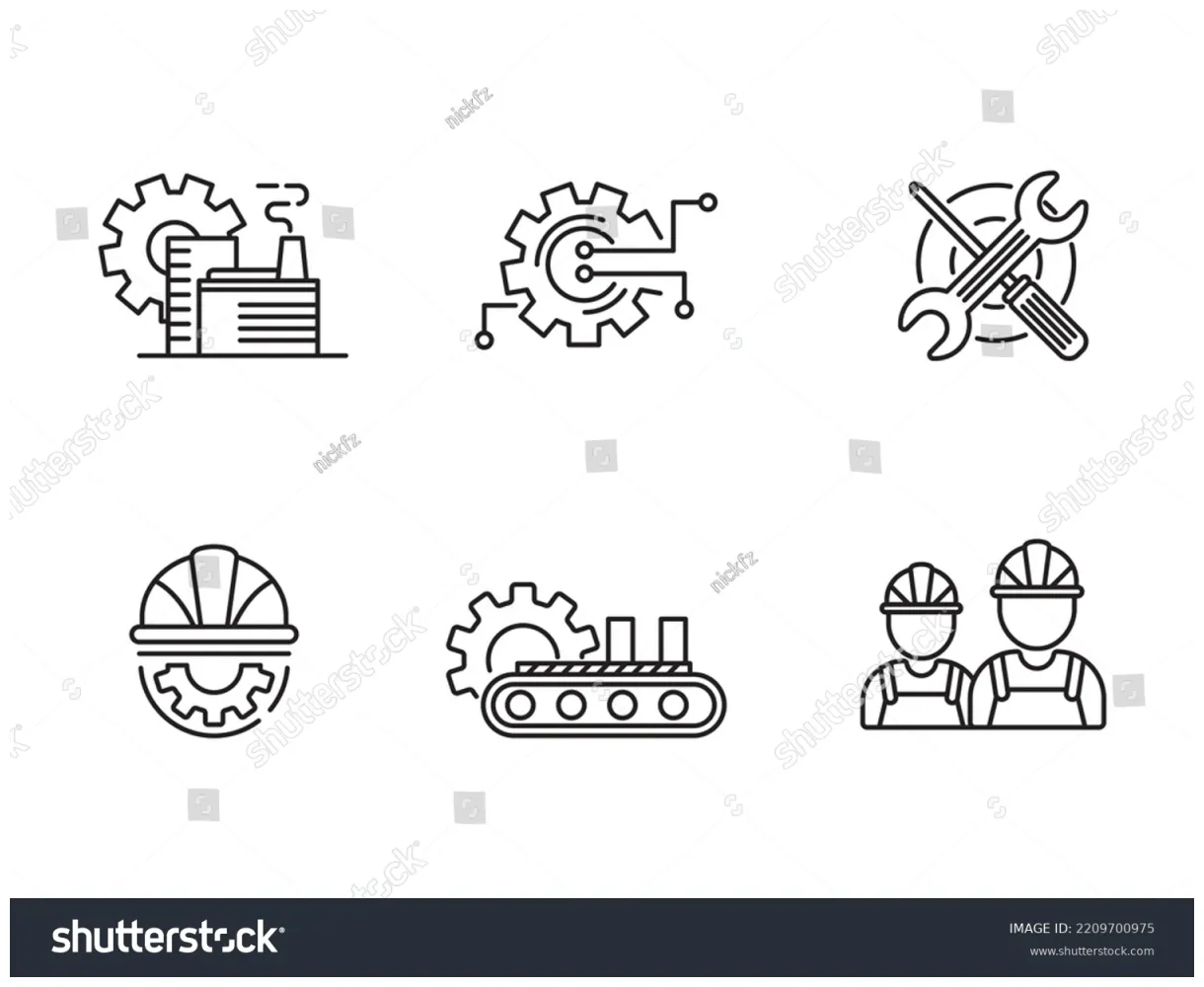 Set linear style isolated stock vector royalty