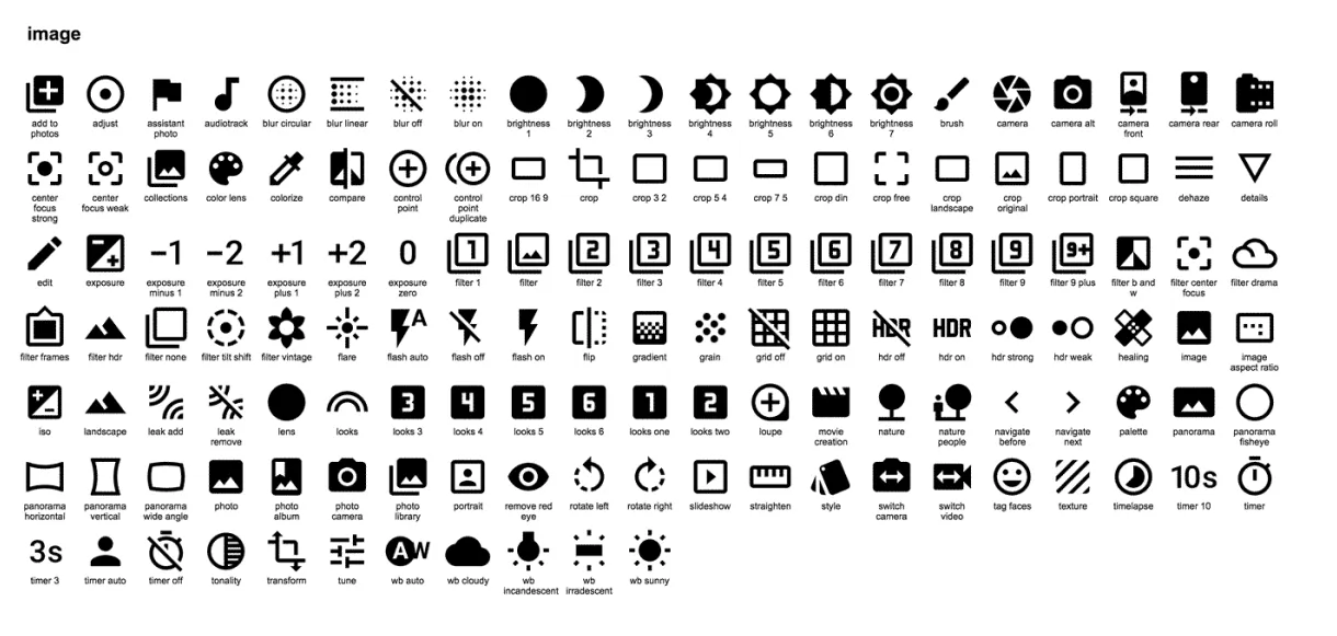 Download: 750 Material Design icons provided by Google
