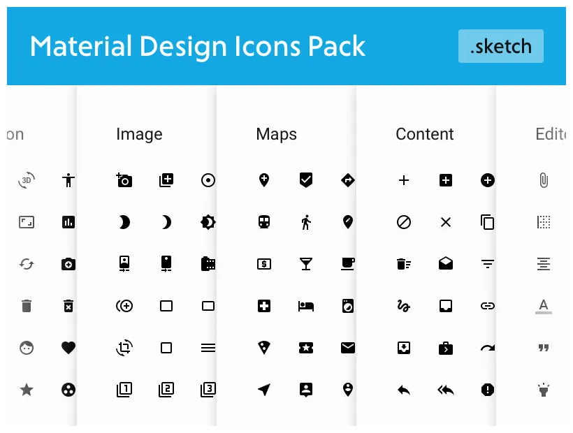 Material Design Icons Pack Freebie - Download Sketch Resource - Sketch Repo