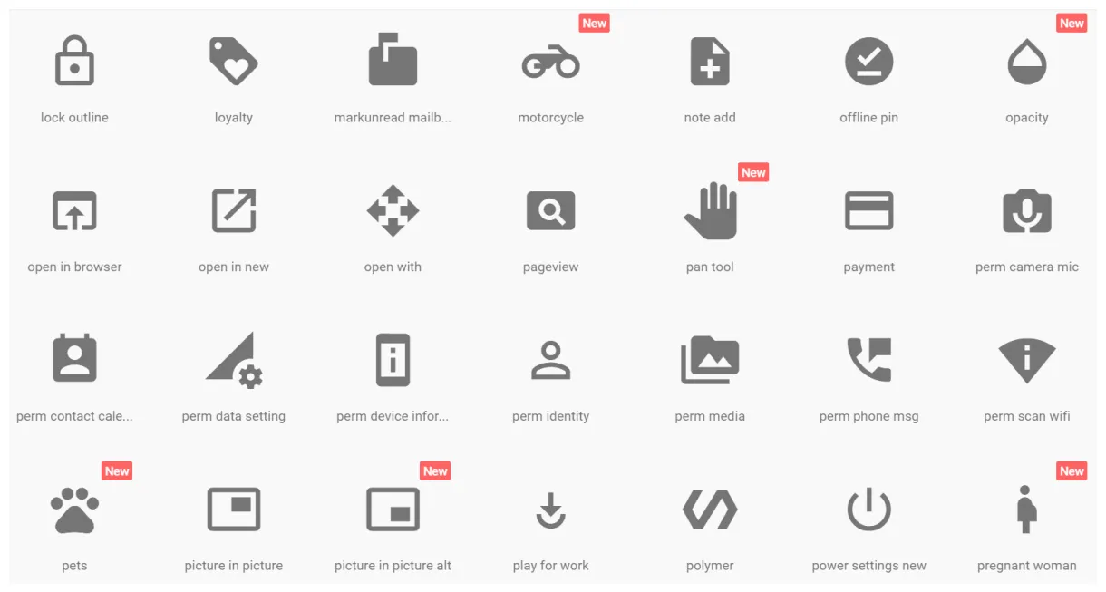 Google adds 96 new Material Design icons including fingerprints, pets