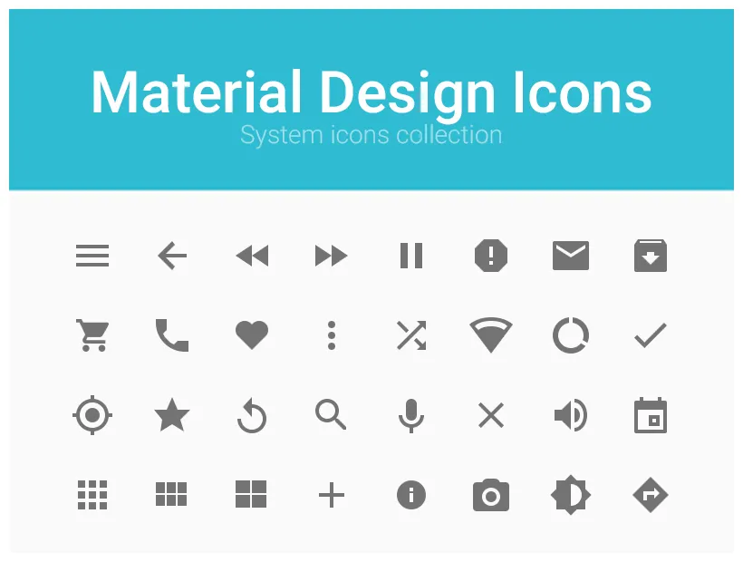 Material Design Icons PSD - Freebie Supply
