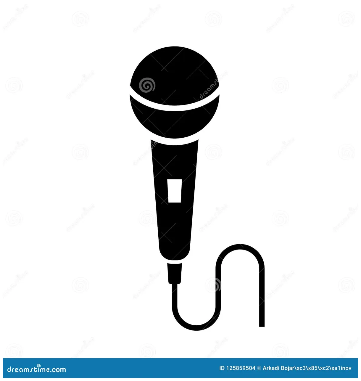 Microphone vector icon stock vector. illustration of interview 125859504