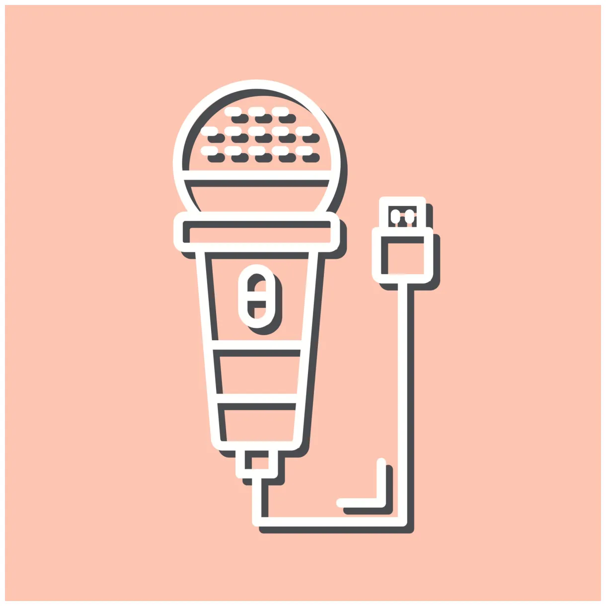Microphone vector icon 20243414 vector art at vecteezy