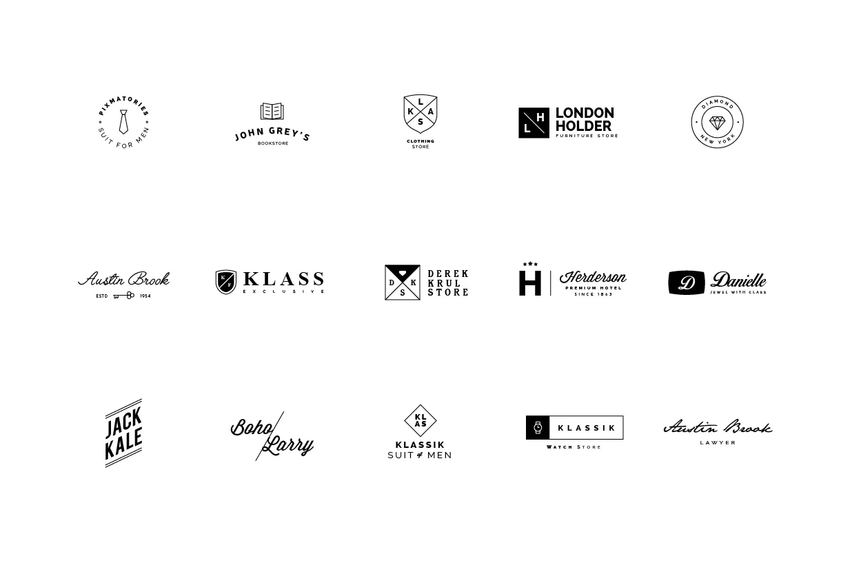 45 Minimalist Logos ~ Logo Templates on Creative Market