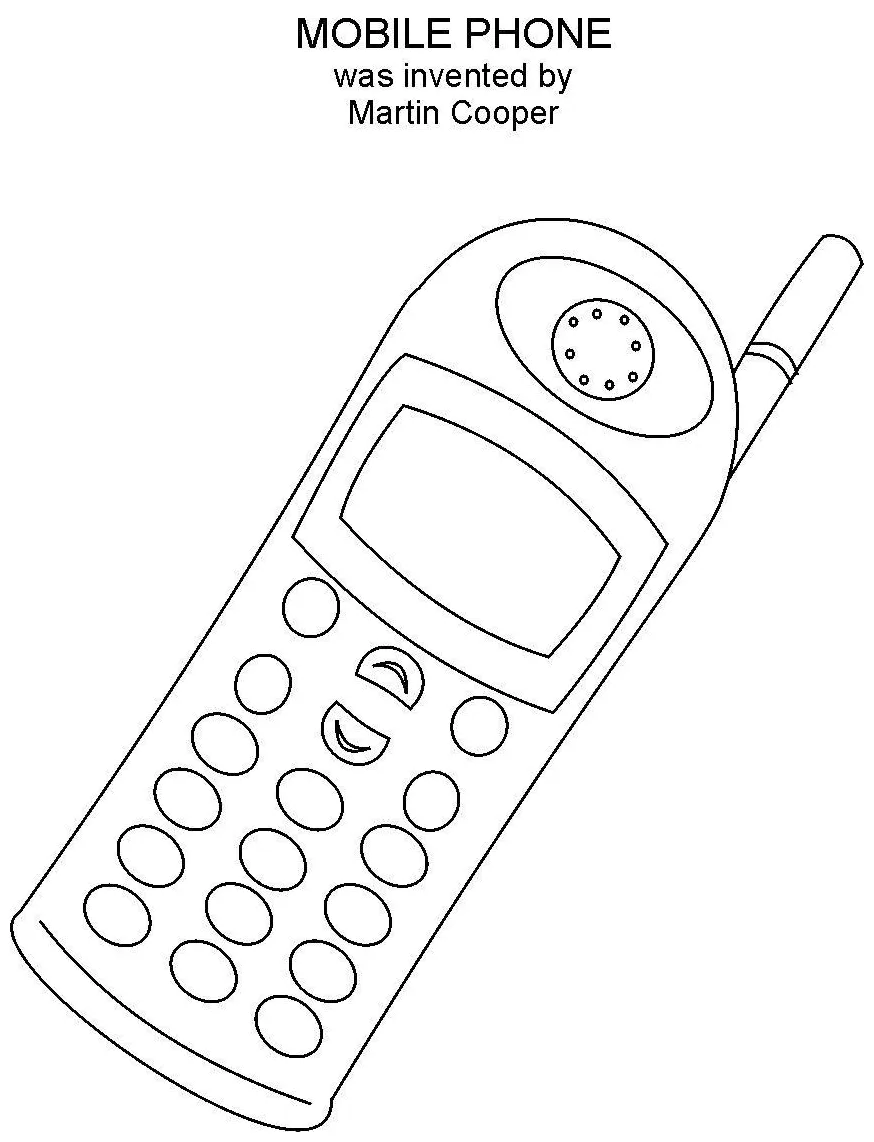 Mobile phone coloring printable artofit