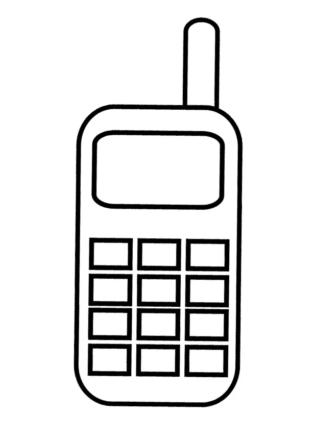 Coloring pages printable cell phone coloring page for kids