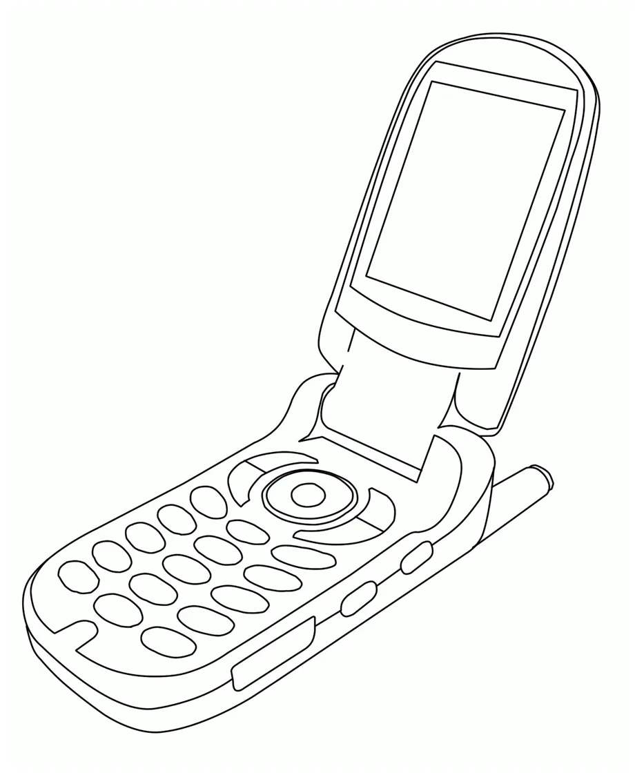 Cell phone coloring pages for kids coloring pages