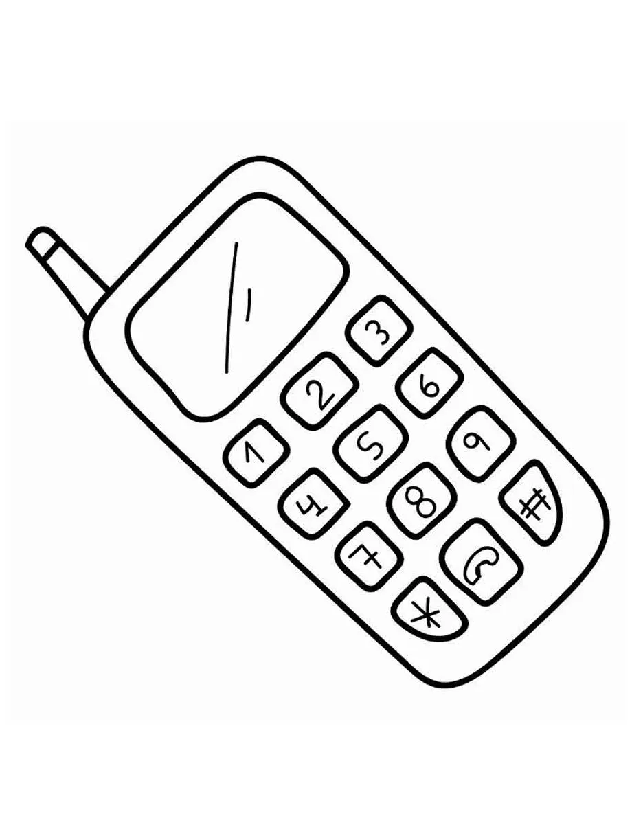 Cell phone coloring pages