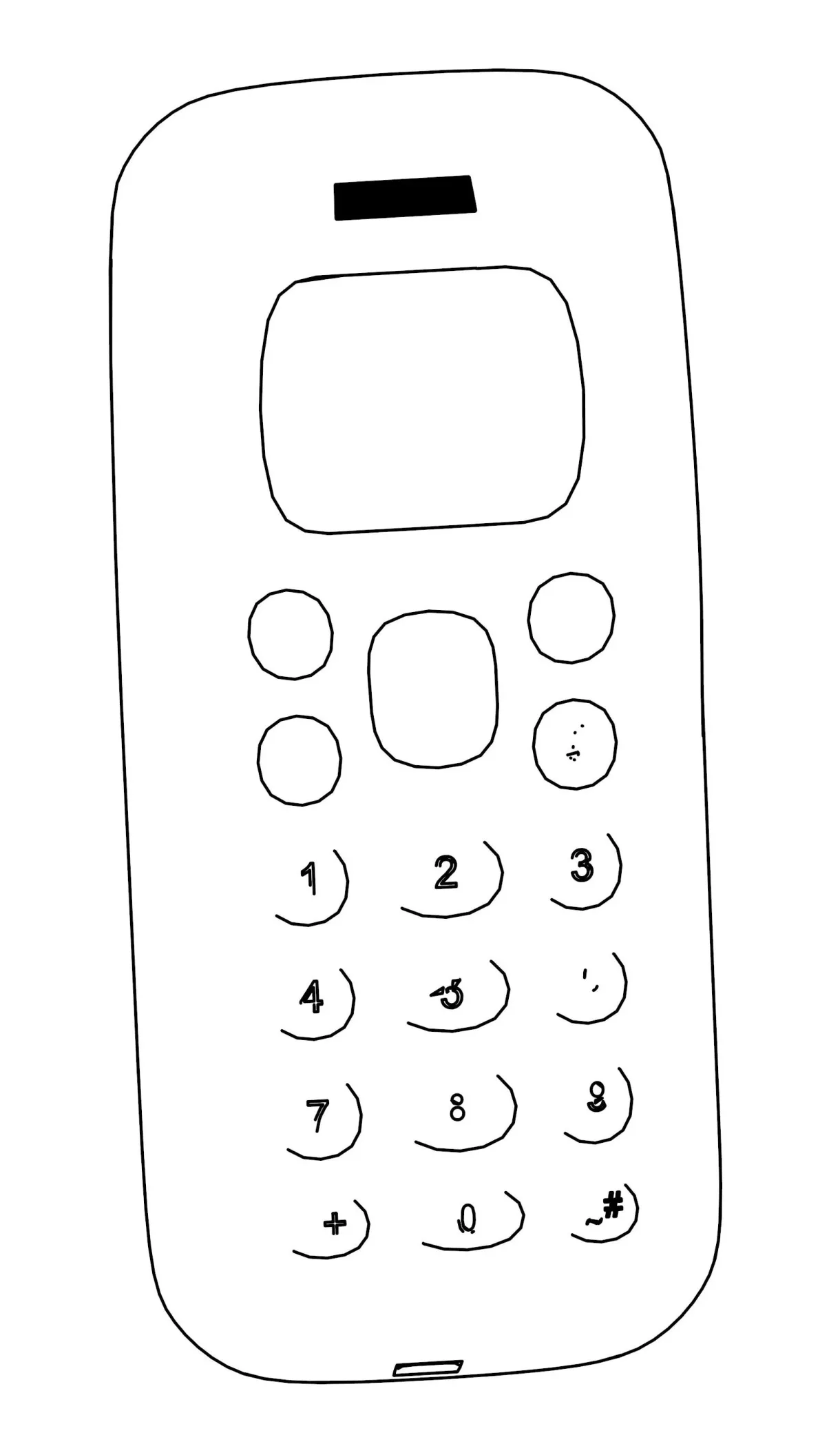 Phone mobile coloring page wecoloringpage