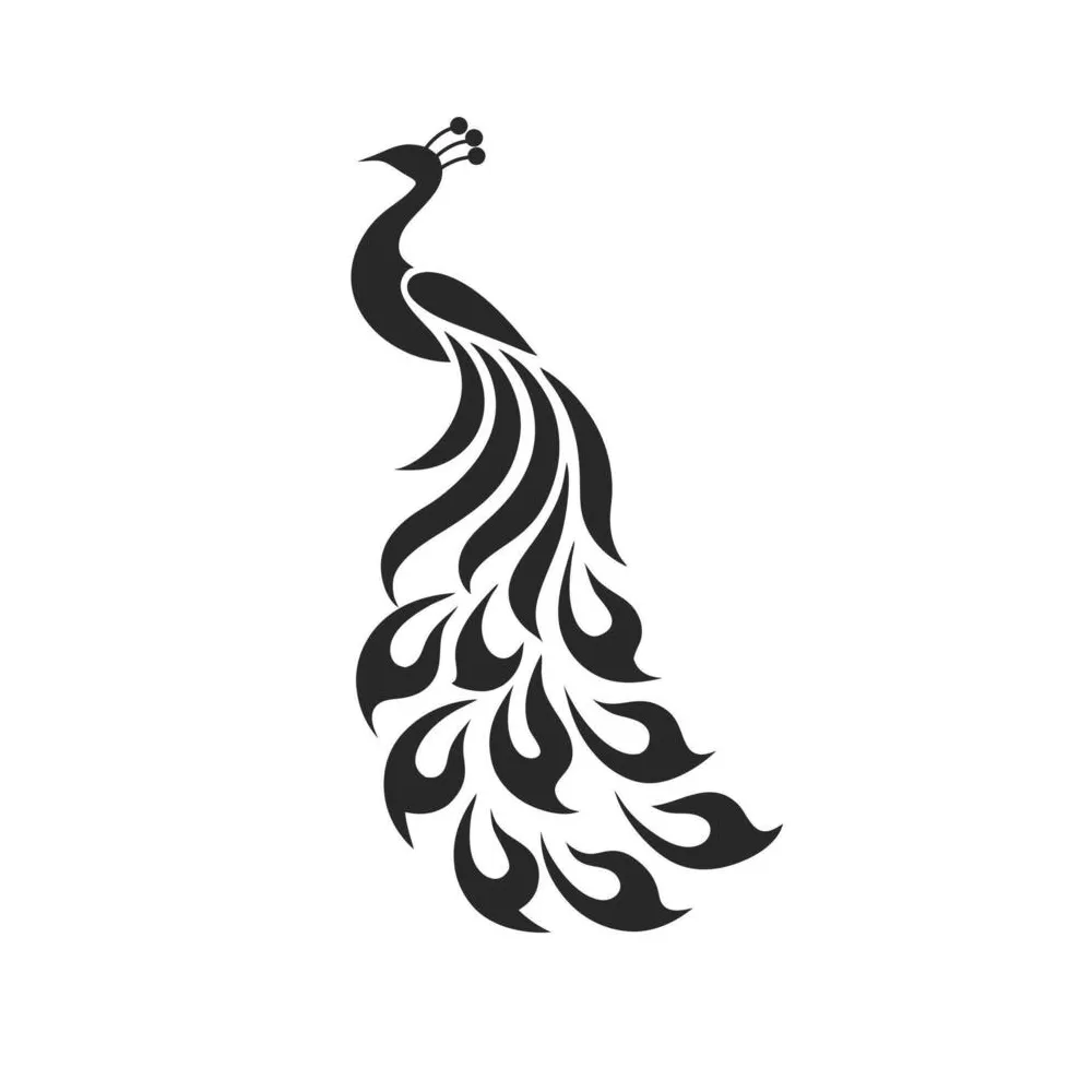 Minimalist peacock silhouette perfect for modern logos 52311115 vector