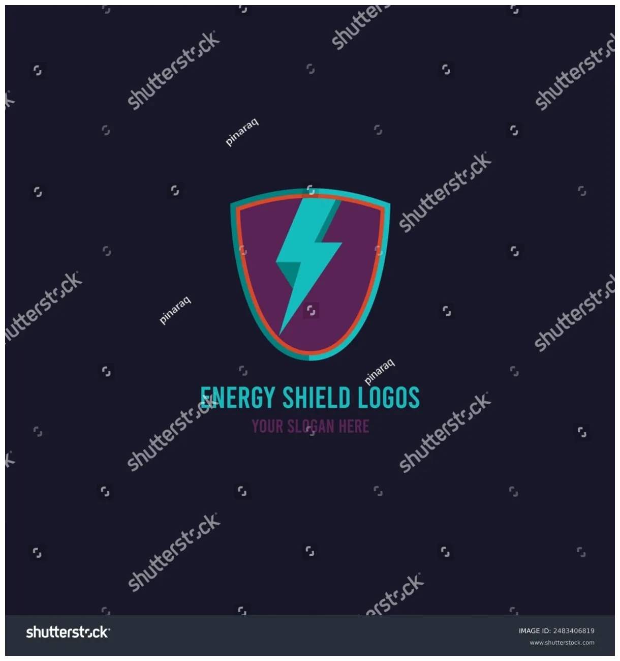 Energy shield stock vector printable coloring page