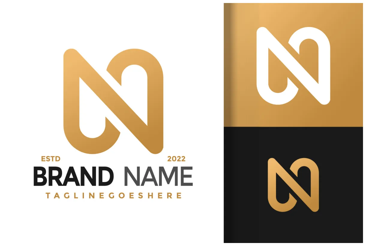 N letter business company logo design, brand identity logos vector