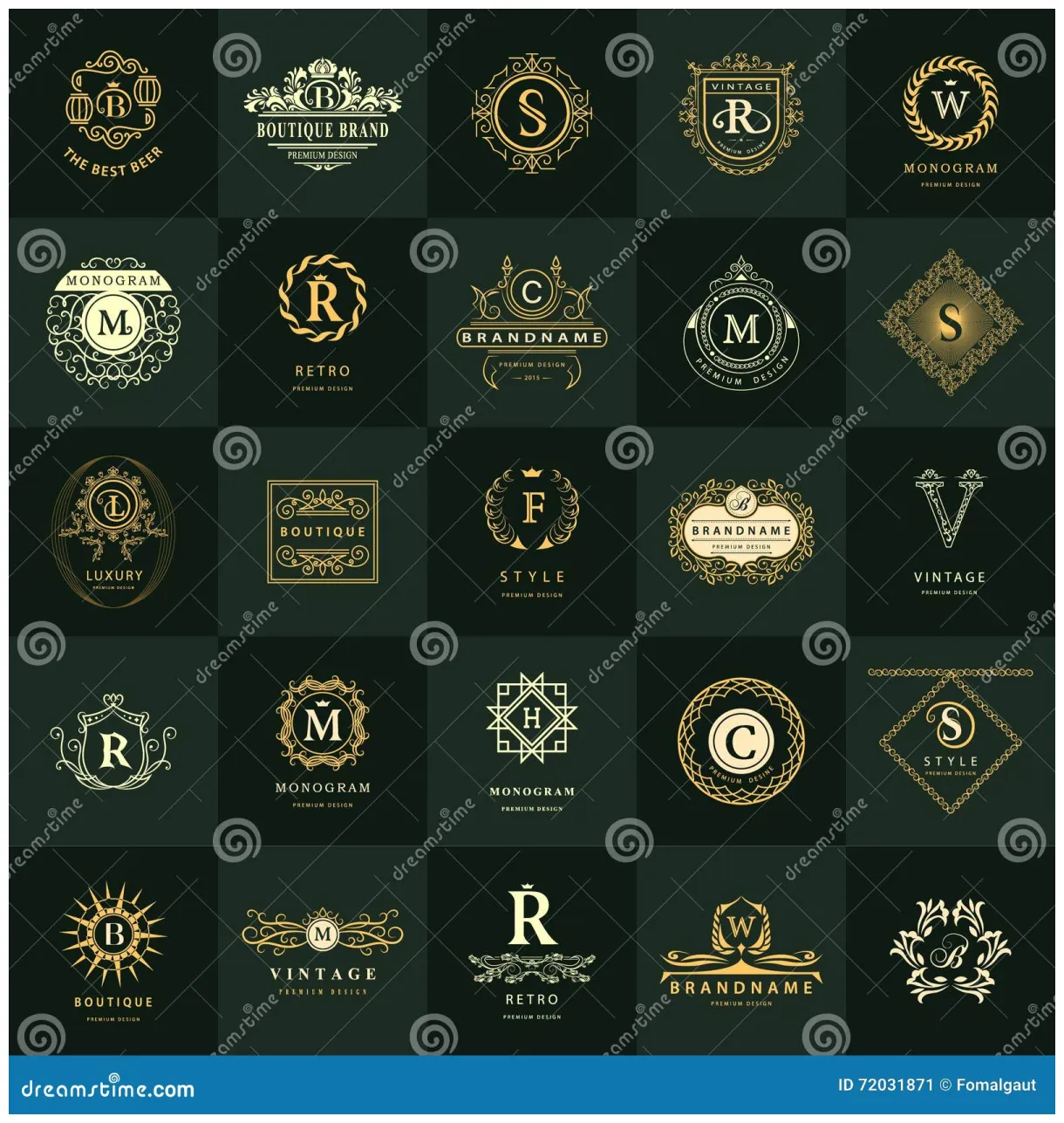 Monogram letter logos