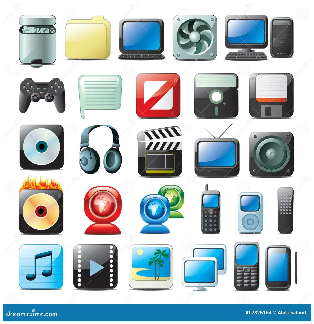 Functional and indicating icons for digital devices