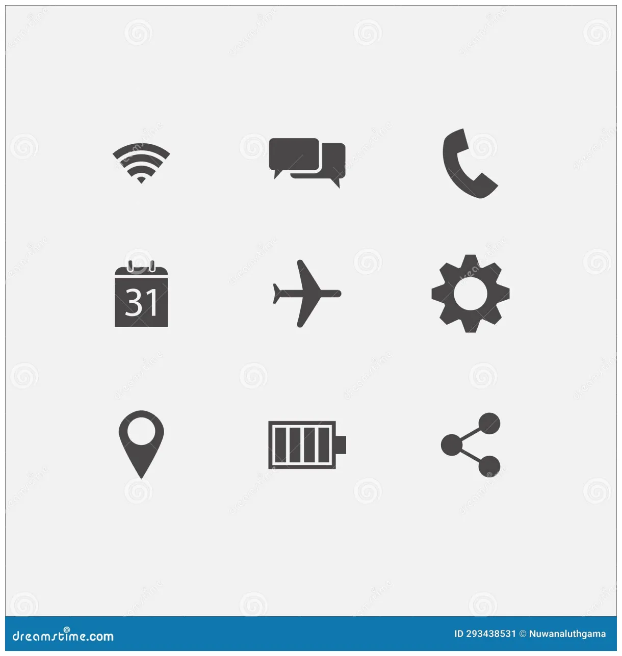 Functional and indicating icons for digital devices