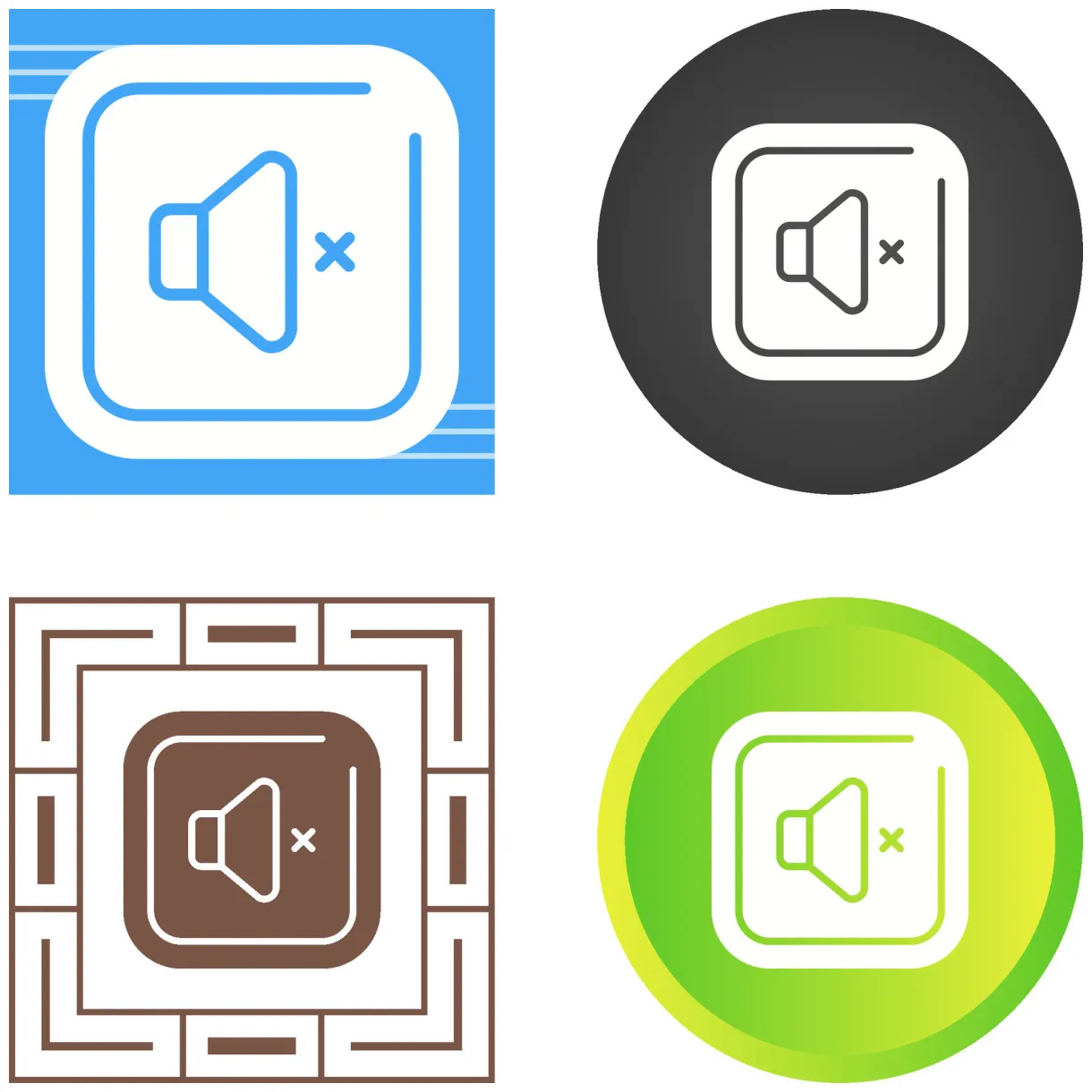Mute square vector icon 40799917 vector art at vecteezy