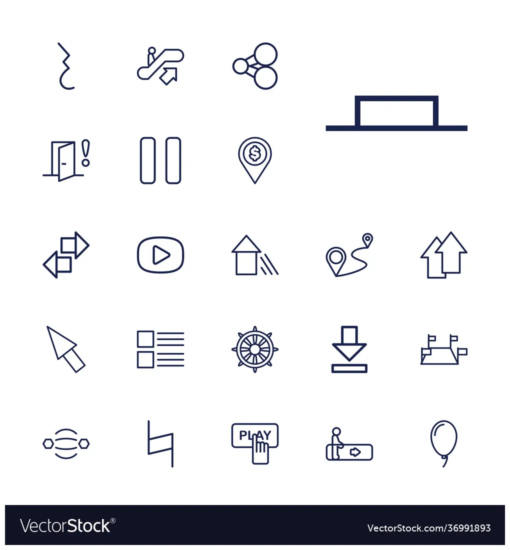 Navigation icons Royalty Free Vector Image - VectorStock
