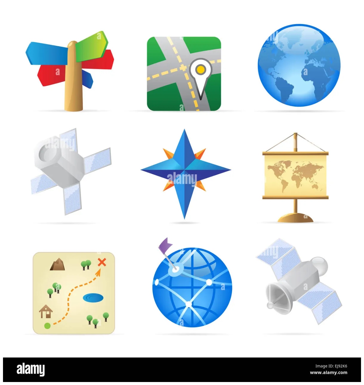 Icons for navigation Stock Photo - Alamy