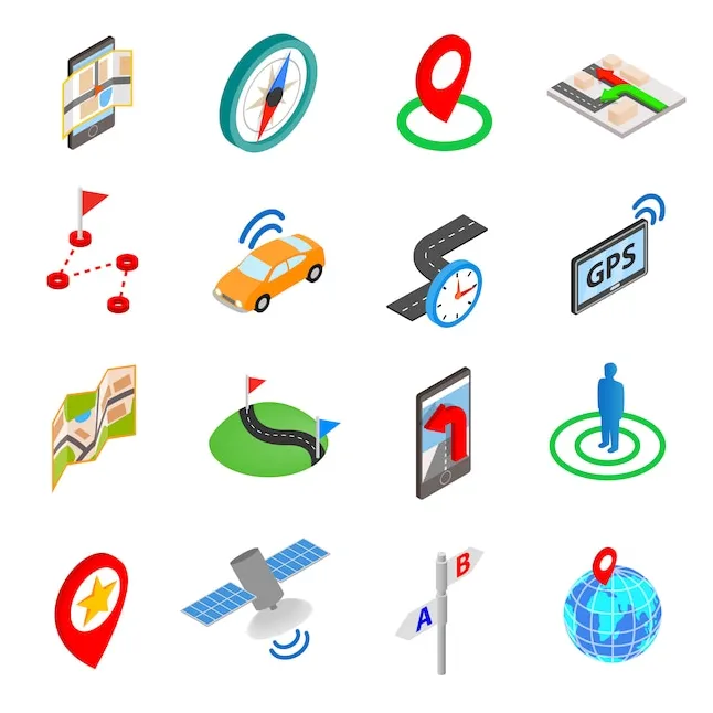 Premium Vector | Navigation icons set
