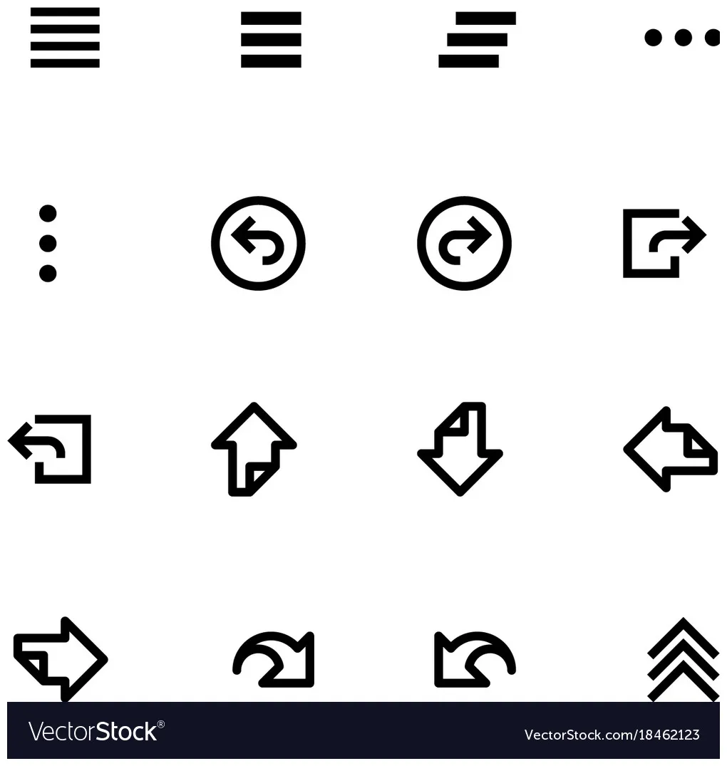 Navigation icons Royalty Free Vector Image - VectorStock