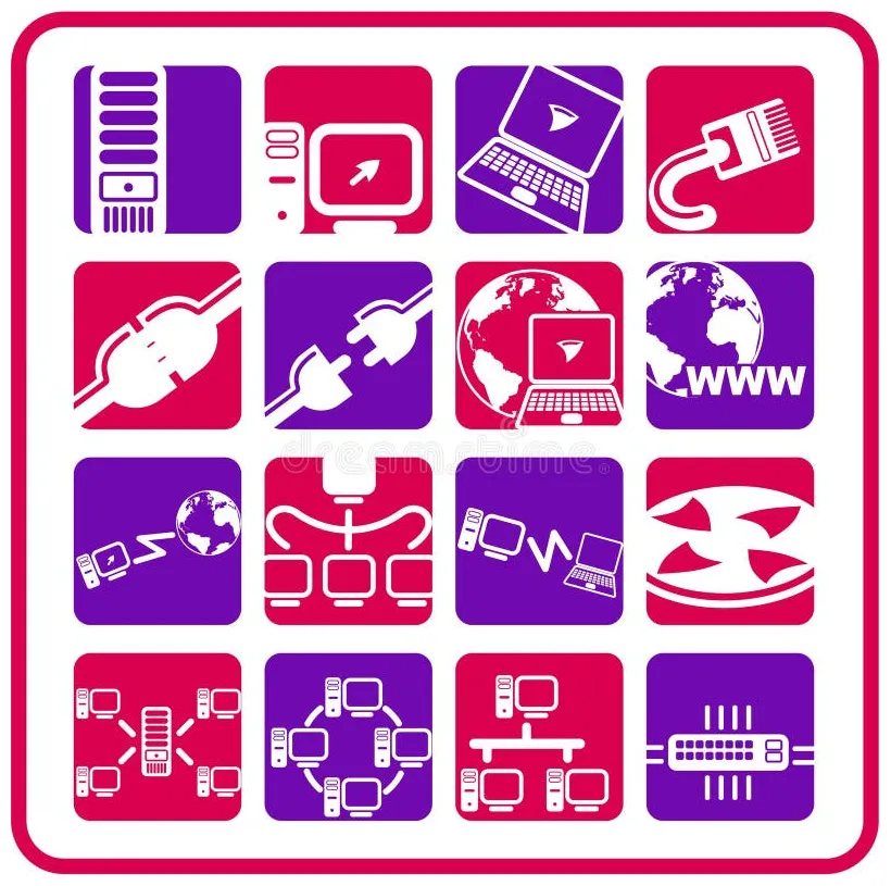 Network icons stock vector. Illustration of connector - 5311854