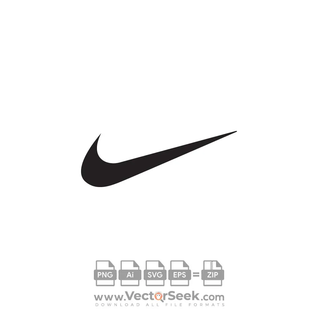 Nike swoosh logo png, svg, ai vector printable coloring page