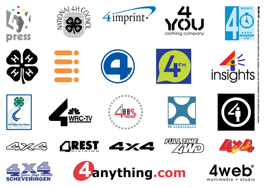 Logo design inspiration vector number logos 4, 5, 6, 7, 8, 9