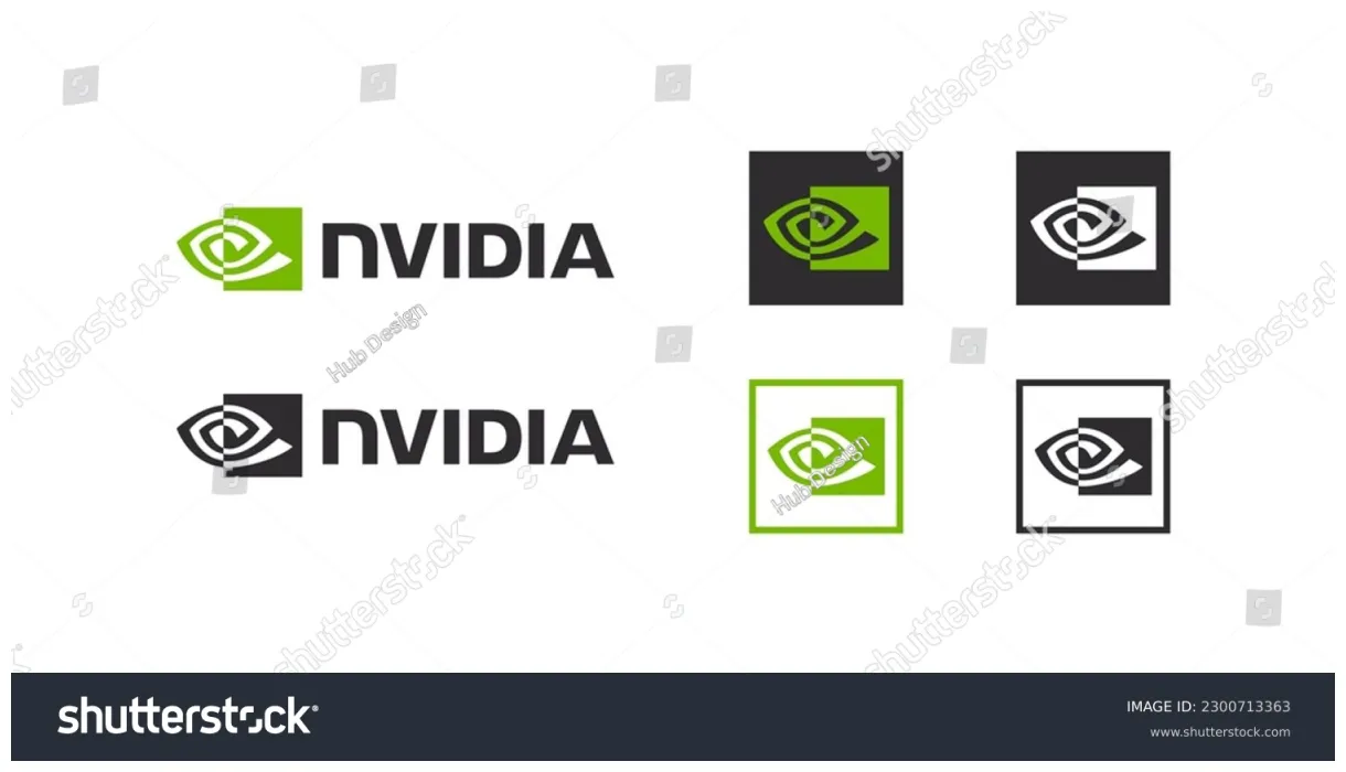 Nvidia logo vector printable coloring page