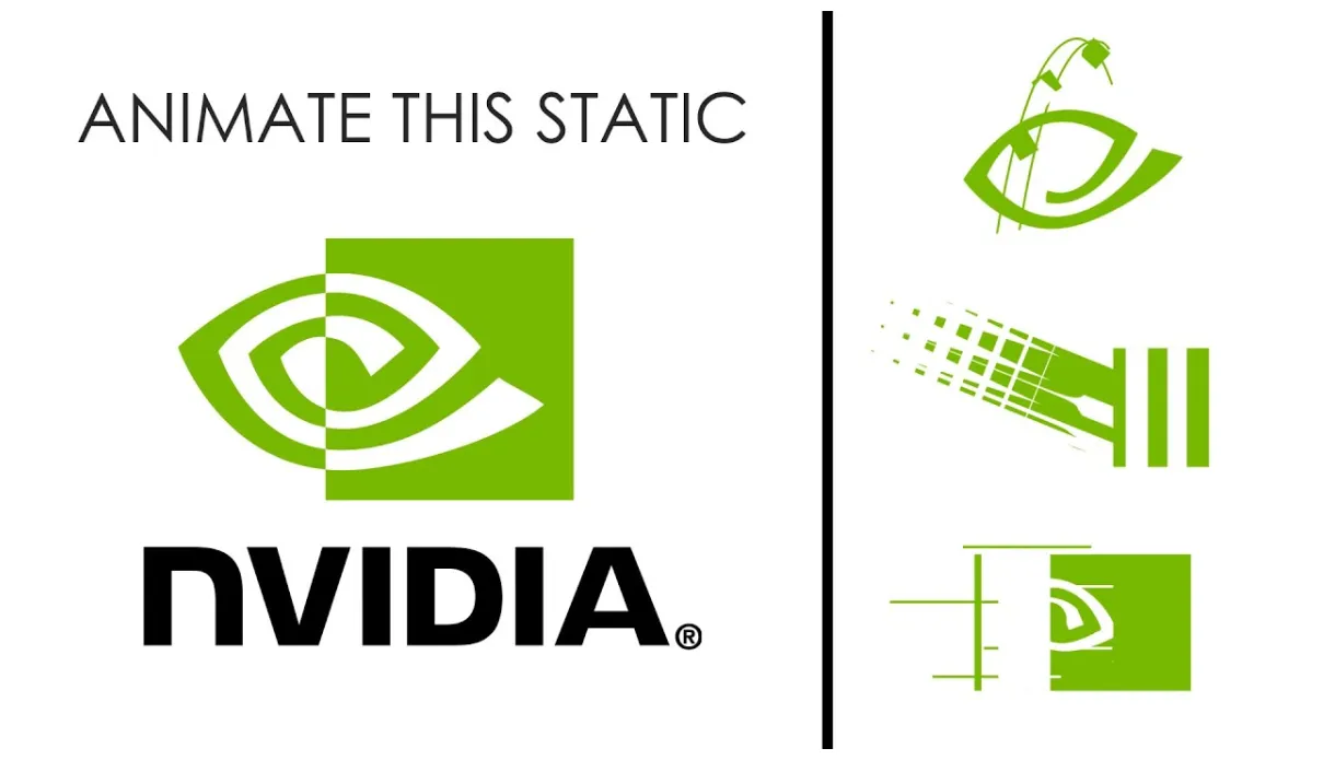 Nvidia logo vector printable coloring page